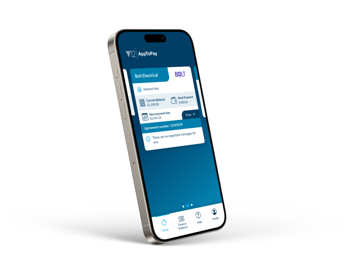 An image of a smartphone witht eh app to pay app on the screen